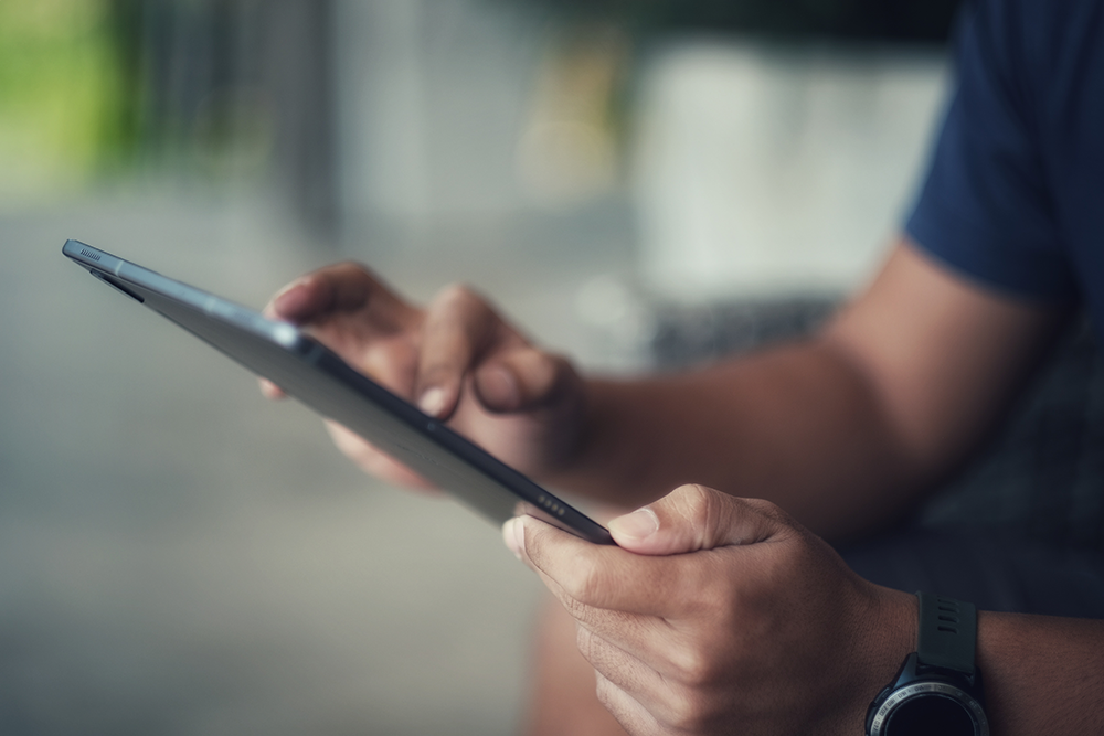 site survey app on a tablet